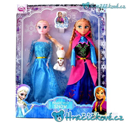 2x velká panenka Anna a Elza v krabici, velikost 29cm  (Frozen)