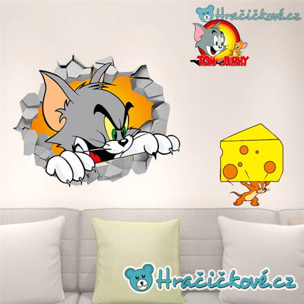 Samolepka Tom a Jerry, samolepka na zeď, vel. 70x50cm