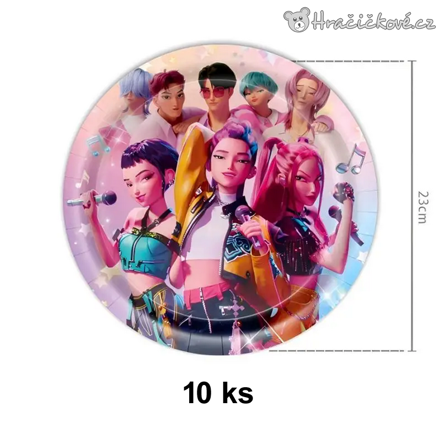Narozeninový papírový set K-pop: Lovkyně démonů (Demon Hunters)