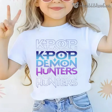 Bílé tričko K-pop Lovkyně démonů | Demon Hunters dětské tričko