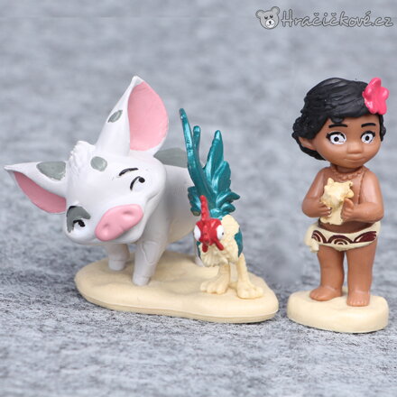 Figurky Odvážná Vaiana Moana | Sada 6 figurek z pohádky Vaiana