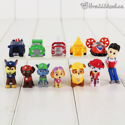  Figurky Tlapková patrola 3–5 cm sada 12 ks | Paw Patrol figurky