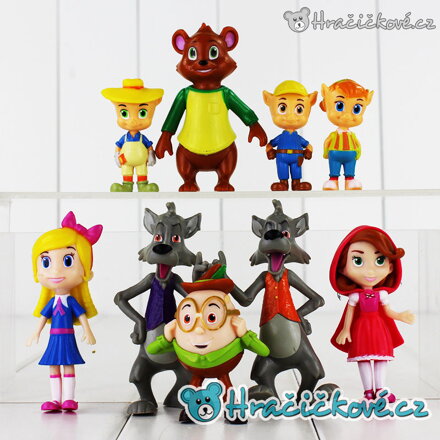 Figurky Zlatovláska a medvídek Goldie & Bear | Sada 9 figurek z pohádky