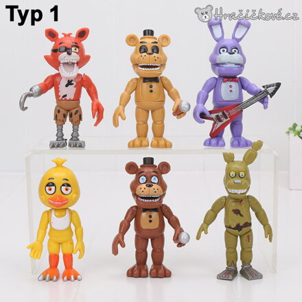 Figurky Five Nights At Freddy's, 6 ks - 3 sety (Pět nocí u Freddyho)
