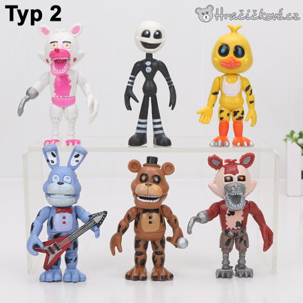 Figurky Five Nights At Freddy's, 6 ks - 3 sety (Pět nocí u Freddyho)