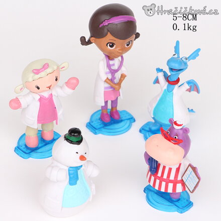 Figurky Doktorka Plyšáková 5 ks | Sada figurek Doc McStuffins 5–7 cm