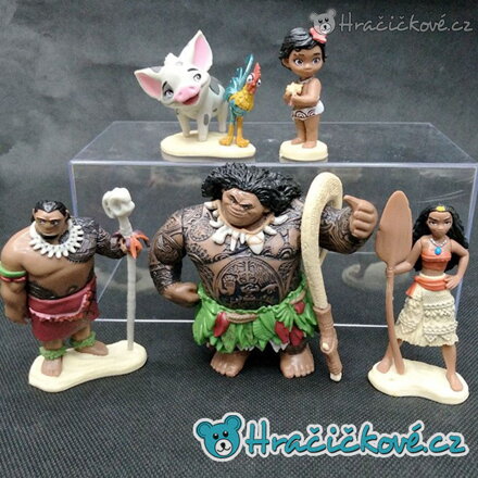 Figurky Odvážná Vaiana Moana | Sada 6 figurek z pohádky Vaiana
