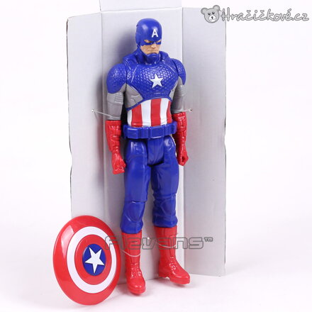 Pohyblivá figurka Kapitán Amerika 30 cm | Velká akční figurka Marvel Avengers