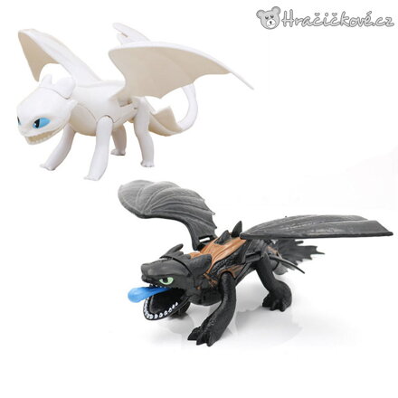 Figurka Light Fury a Bezzubka Jak vycvičit draka 20 cm | Drak z filmu