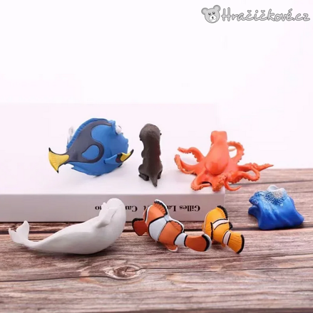 Figurky Nemo 4–7 cm sada 6 ks | Pohádkové figurky Hledá se Nemo