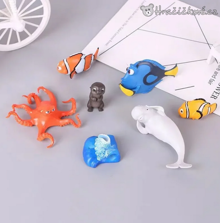 Figurky Nemo 4–7 cm sada 6 ks | Pohádkové figurky Hledá se Nemo
