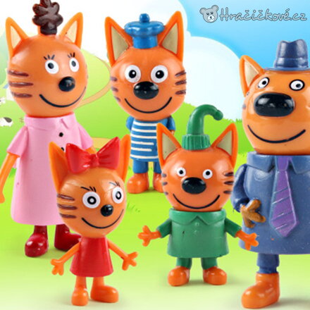 Figurky Three Little Kittens 5 ks | Sada figurek Tři malá koťátka