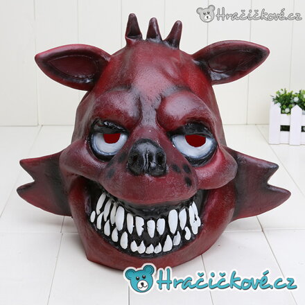 Latexová maska Liška Foxy hry ze Five Nights at Freddy's (karnevalový kostým, Pět nocí u Freddyho)