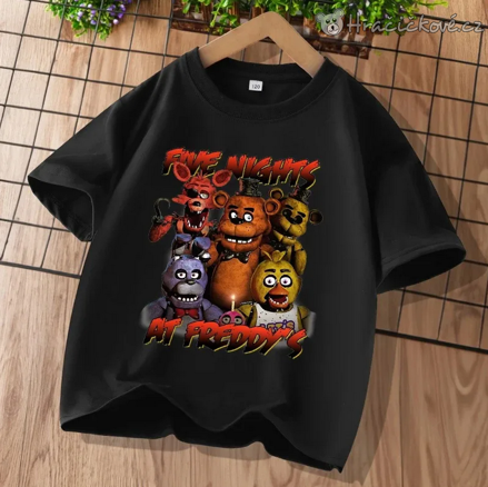 Tričko Five Nights at Freddy's černé | FNAF herní tričko - typ 2