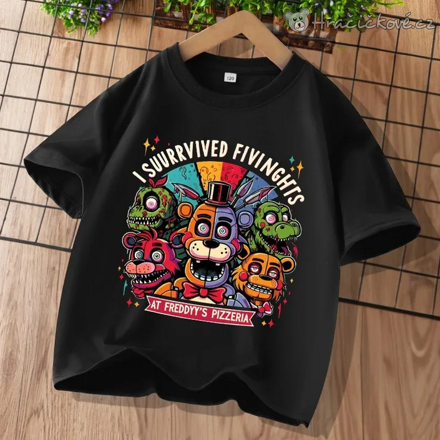 Tričko Five Nights at Freddy's černé | FNAF herní tričko - typ 3