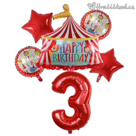 Cirkus narozeninový set balonků 6ks