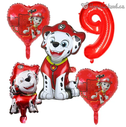 Tlapková patrola narozeninový set balónků 5 ks | Paw Patrol, typ 2