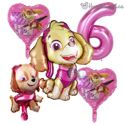 Tlapková patrola narozeninový set balónků 5 ks | Paw Patrol, typ 4