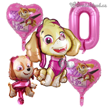 Tlapková patrola narozeninový set balónků 5 ks | Paw Patrol, typ 4