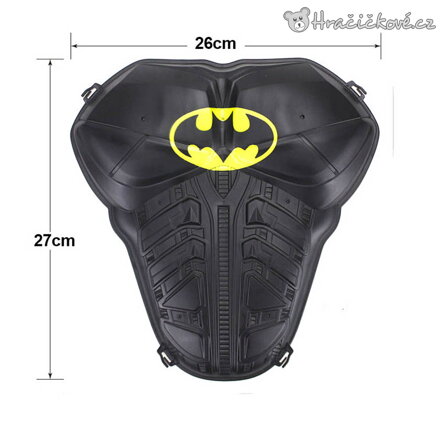Plastový kostým Batman - maska, brnění a plášť (karnevalový kostým)