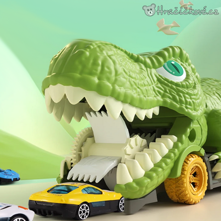 Dinosaurus požírající autíčka | Dino hračka s autíčky 6 ks