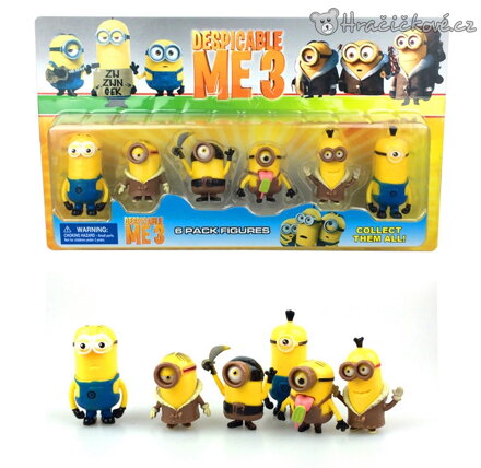 Figurky Mimoni 6 ks | Pohádkové figurky Minions Já, padouch
