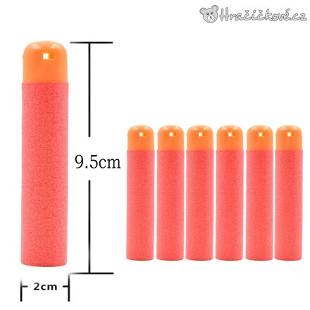 Náhradní náboje (šipky) do pistole Nerf N-Strike Elite Mega, 6ks 