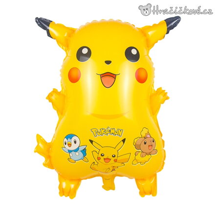3x Fóliový balónek Pokémon Pikachu 55 × 65 cm | Pikachu balón