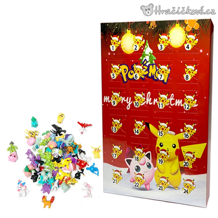 Adventní kalendář Pokémon s figurkami 24 ks | kalendář 24 překvapením typ 2
