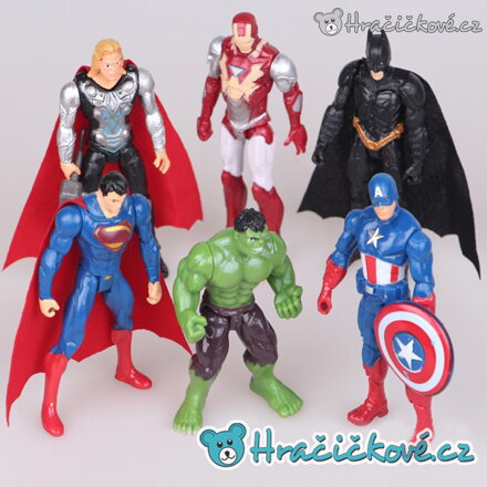 Figurky Avengers a superhrdinové 10 cm 6 ks | Iron Man, Batman, Hulk, Thor