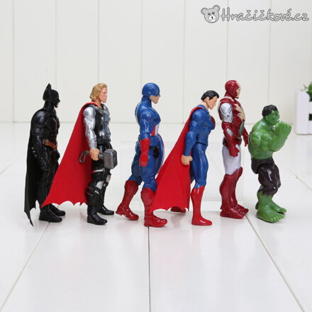 Figurky Avengers a superhrdinové 10 cm 6 ks | Iron Man, Batman, Hulk, Thor