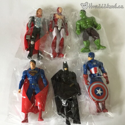 Figurky Avengers a superhrdinové 10 cm 6 ks | Iron Man, Batman, Hulk, Thor
