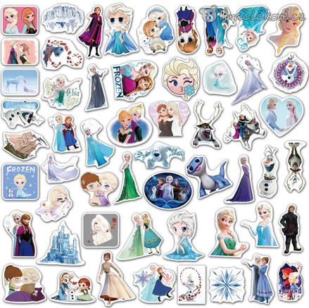 100 ks samolepek Ledové království (Frozen)