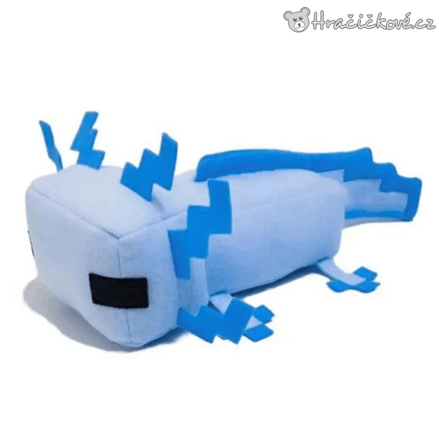 Modrý Axolotl Minecraft 30 cm | Plyšový Axolotl Minecraft pro děti