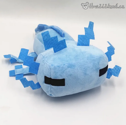 Modrý Axolotl Minecraft 30 cm | Plyšový Axolotl Minecraft pro děti