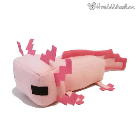 Růžový Axolotl Minecraft 30cm