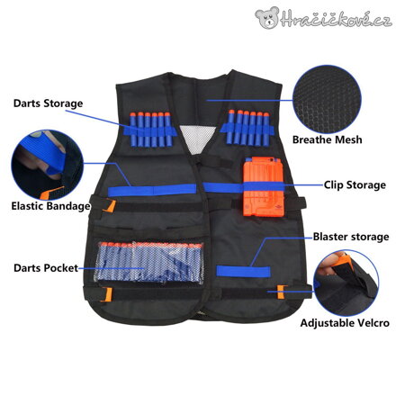 Vesta s vybavením typu Nerf set 5 ks | Akční sada pro děti