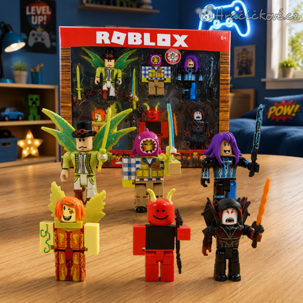 Figurky Roblox s křídly 6 ks | Herní figurky Roblox pro děti