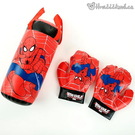 Mini boxovací pytel Spiderman s rukavicemi | Dětská boxovací sada