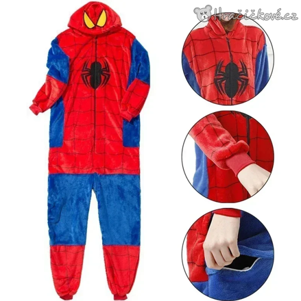 Spiderman overal | Plyšové pyžamo Spider-Man pro děti