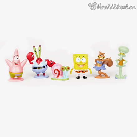 Figurky SpongeBob a kamarádi 3-6 cm 6 ks | Pohádkové figurky SpongeBob