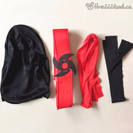 Karnevalový kostým Ninja černo-červený | Dětský kostým ninja pro karneval
