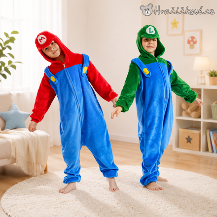 Mario overal | Plyšové pyžamo Super Mario