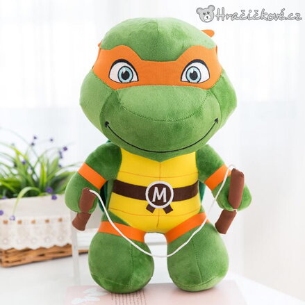 Plyšová Ninja želva Michelangelo 25/40 cm | Plyšák Ninja Turtles