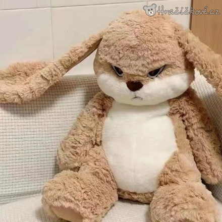 Rozzlobený plyšový králík 35 cm | Vtipný plyšák králík pro děti