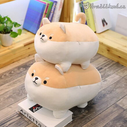 Plyšový polštář pejsek Shiba Inu Corgi, výběr barev