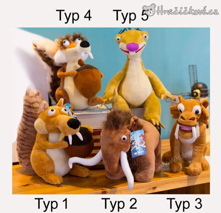 Plyšáci z pohádky Doba ledová Ice Age 20/25 cm | Plyšové hračky pro děti