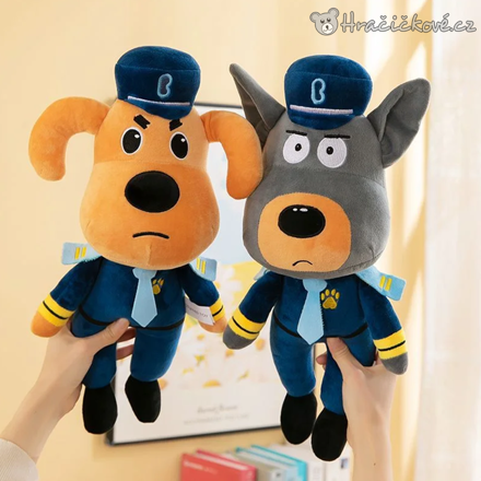 Plyšový Sheriff Labrador a Vlk 30 cm | Plyšák z animovaného seriálu