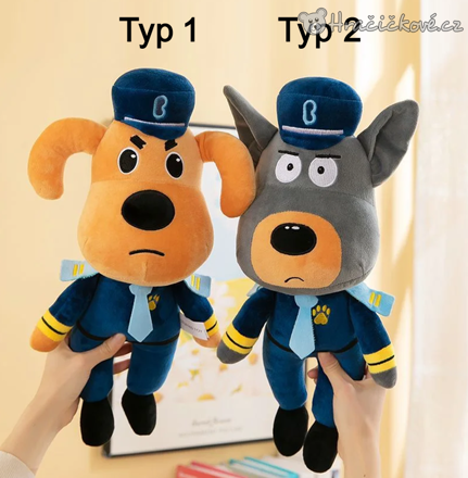 Plyšový Sheriff Labrador a Vlk 30 cm | Plyšák z animovaného seriálu