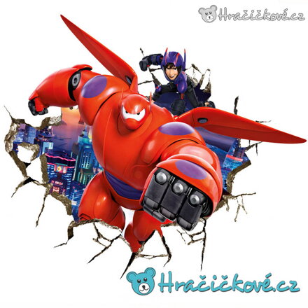 Baymax samolepka na zeď Velká šestka 70x50 cm | Big Hero 6 dekorace do pokojíčku